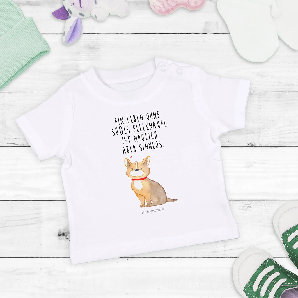 Organic Baby Shirt Hund Glück Baby T-Shirt, Jungen Baby T-Shirt, Mädchen Baby T-Shirt, Shirt, Hund, Hundemotiv, Haustier, Hunderasse, Tierliebhaber, Hundebesitzer, Sprüche, Corgie, Hundeliebe, Spruch, Hundemama, Liebe