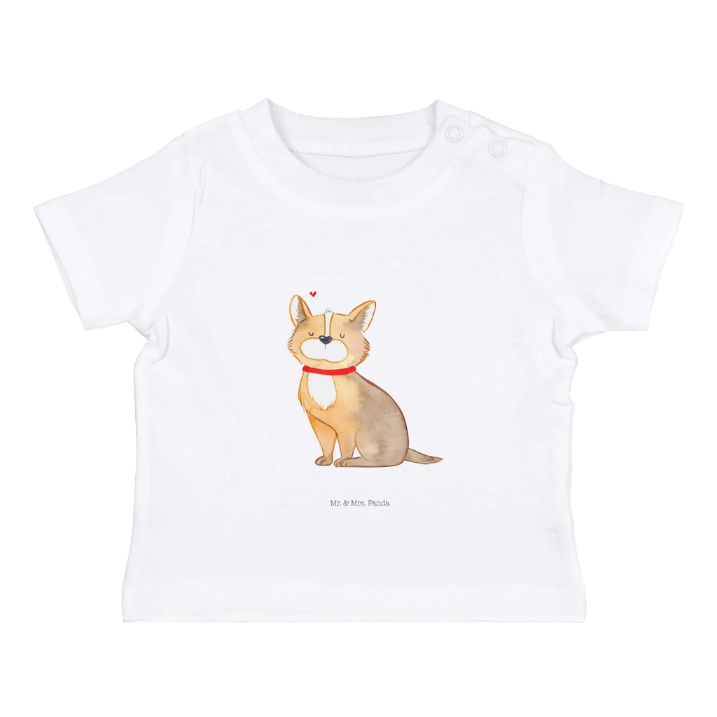 Organic Baby Shirt Hund Glück Baby T-Shirt, Jungen Baby T-Shirt, Mädchen Baby T-Shirt, Shirt, Hund, Hundemotiv, Haustier, Hunderasse, Tierliebhaber, Hundebesitzer, Sprüche, Corgie, Hundeliebe, Spruch, Hundemama, Liebe