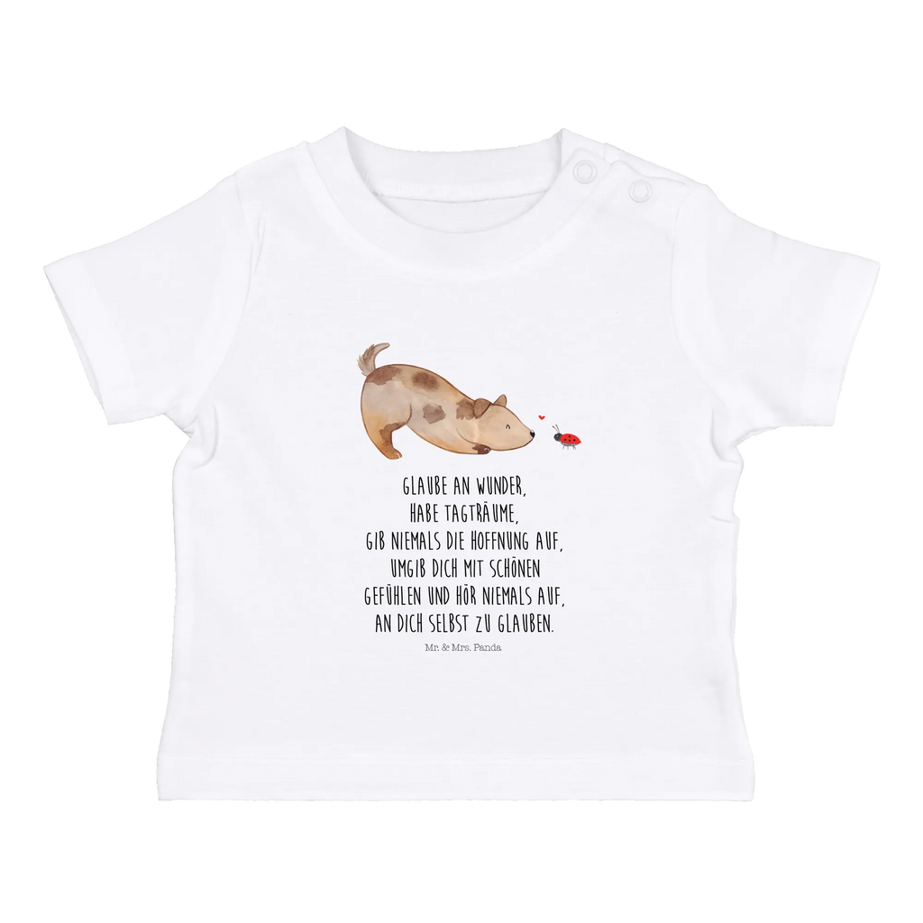 Organic Baby Shirt Hund Marienkäfer Baby T-Shirt, Jungen Baby T-Shirt, Mädchen Baby T-Shirt, Shirt, Hund, Hundemotiv, Haustier, Hunderasse, Tierliebhaber, Hundebesitzer, Sprüche, Hunde, Hundespruch, Marienkäfer, Mischling, Mischlinghund