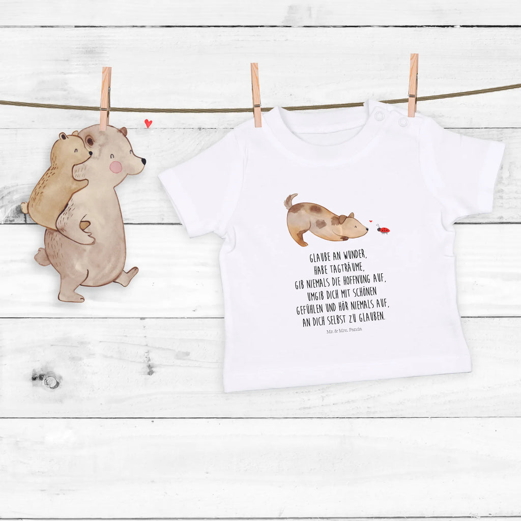 Organic Baby Shirt Hund Marienkäfer Baby T-Shirt, Jungen Baby T-Shirt, Mädchen Baby T-Shirt, Shirt, Hund, Hundemotiv, Haustier, Hunderasse, Tierliebhaber, Hundebesitzer, Sprüche, Hunde, Hundespruch, Marienkäfer, Mischling, Mischlinghund