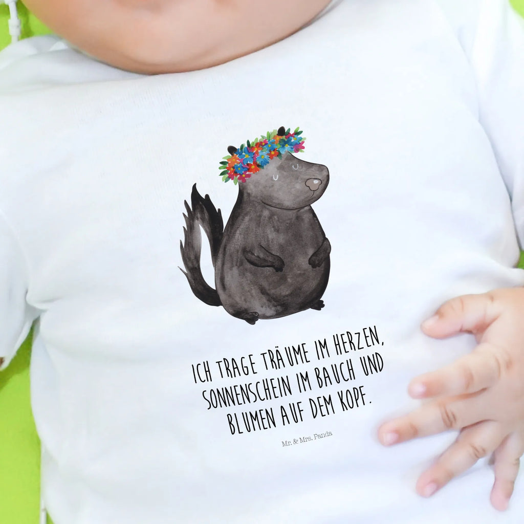 Organic Baby Shirt Stinktier Mädchen Baby T-Shirt, Jungen Baby T-Shirt, Mädchen Baby T-Shirt, Shirt, Stinktier, Skunk, Wildtier, Raubtier, Stinker, Stinki, Yoga, Namaste, Lebe, Liebe, Lache