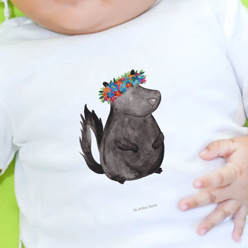 Organic Baby Shirt Stinktier Mädchen Baby T-Shirt, Jungen Baby T-Shirt, Mädchen Baby T-Shirt, Shirt, Stinktier, Skunk, Wildtier, Raubtier, Stinker, Stinki, Yoga, Namaste, Lebe, Liebe, Lache