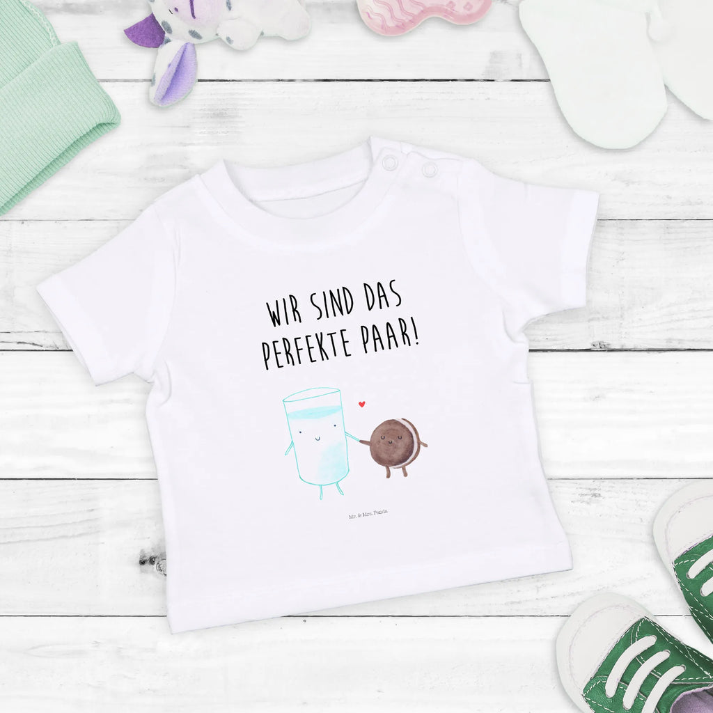 Organic Baby Shirt Milch Keks Baby T-Shirt, Jungen Baby T-Shirt, Mädchen Baby T-Shirt, Shirt, Tiermotive, Gute Laune, lustige Sprüche, Tiere, Milk, Cookie, Milch, Keks, Kekse, Kaffee, Einladung Frühstück, Motiv süß, romantisch, perfektes Paar