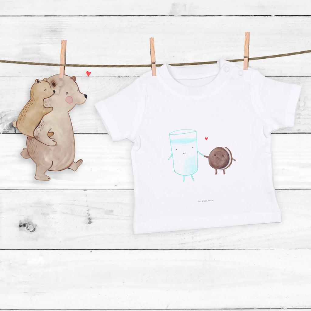 Organic Baby Shirt Milch Keks Baby T-Shirt, Jungen Baby T-Shirt, Mädchen Baby T-Shirt, Shirt, Tiermotive, Gute Laune, lustige Sprüche, Tiere, Milk, Cookie, Milch, Keks, Kekse, Kaffee, Einladung Frühstück, Motiv süß, romantisch, perfektes Paar