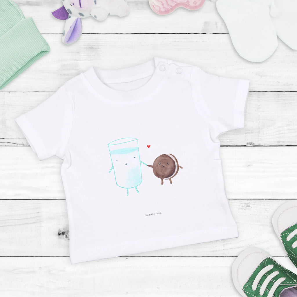 Organic Baby Shirt Milch Keks Baby T-Shirt, Jungen Baby T-Shirt, Mädchen Baby T-Shirt, Shirt, Tiermotive, Gute Laune, lustige Sprüche, Tiere, Milk, Cookie, Milch, Keks, Kekse, Kaffee, Einladung Frühstück, Motiv süß, romantisch, perfektes Paar