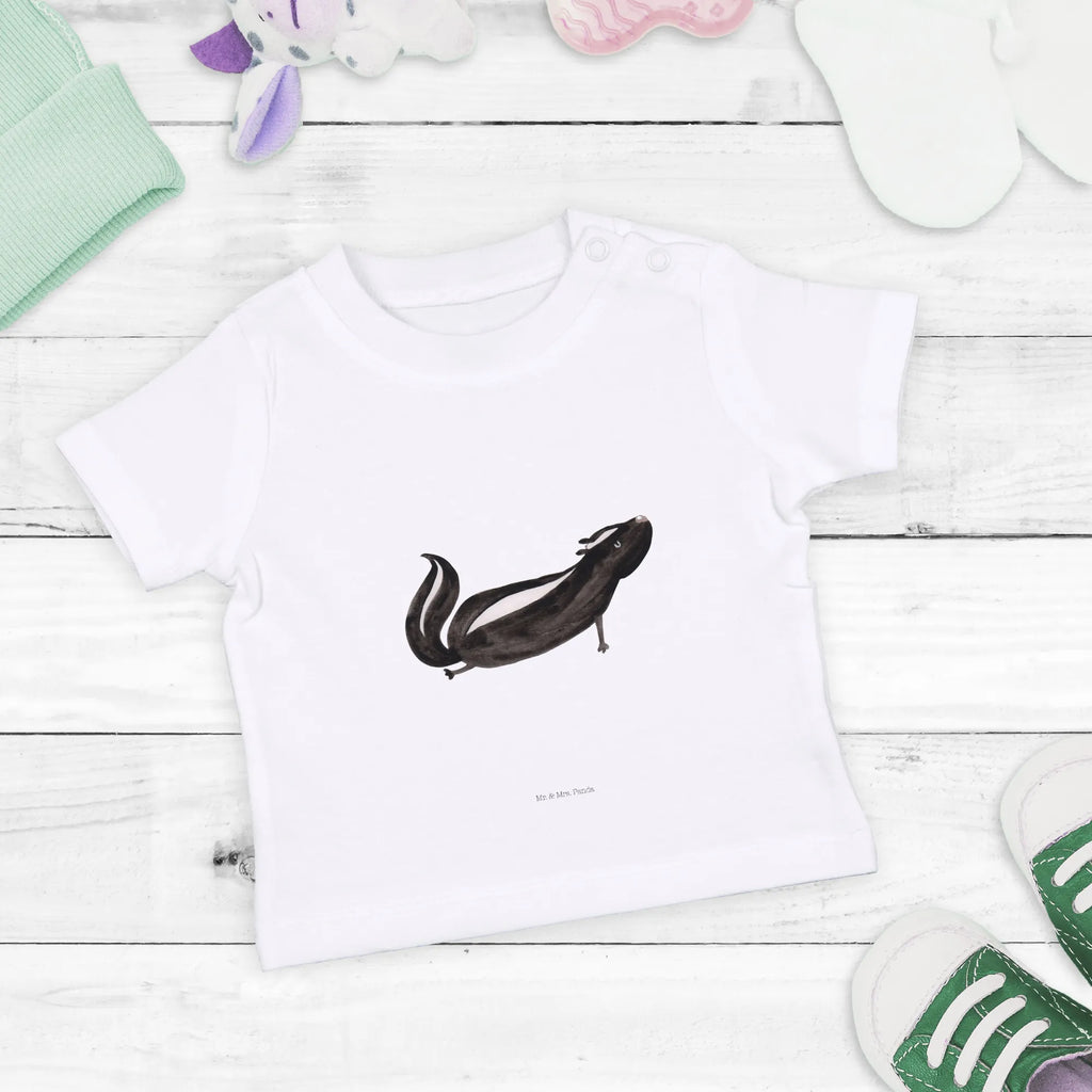 Organic Baby Shirt Stinktier Yoga Baby T-Shirt, Jungen Baby T-Shirt, Mädchen Baby T-Shirt, Shirt, Stinktier, Skunk, Wildtier, Raubtier, Stinker, Stinki, Yoga, Namaste, Lebe, Liebe, Lache