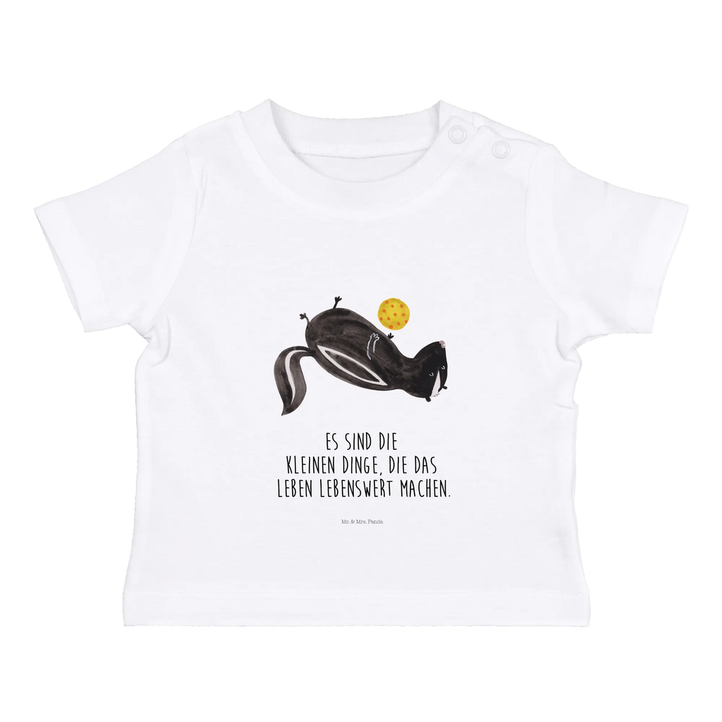 Organic Baby Shirt Stinktier Ball Baby T-Shirt, Jungen Baby T-Shirt, Mädchen Baby T-Shirt, Shirt, Stinktier, Skunk, Wildtier, Raubtier, Stinker, Stinki, verspielt, Weisheit