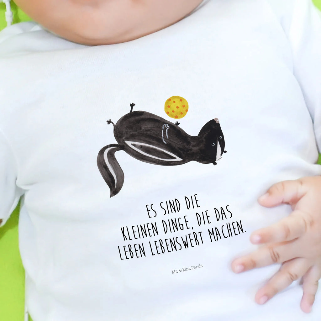 Organic Baby Shirt Stinktier Ball Baby T-Shirt, Jungen Baby T-Shirt, Mädchen Baby T-Shirt, Shirt, Stinktier, Skunk, Wildtier, Raubtier, Stinker, Stinki, verspielt, Weisheit