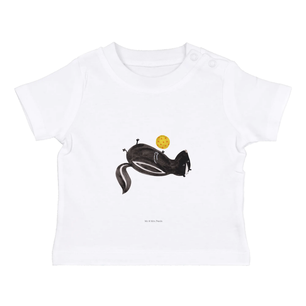 Organic Baby Shirt Stinktier Ball Baby T-Shirt, Jungen Baby T-Shirt, Mädchen Baby T-Shirt, Shirt, Stinktier, Skunk, Wildtier, Raubtier, Stinker, Stinki, verspielt, Weisheit