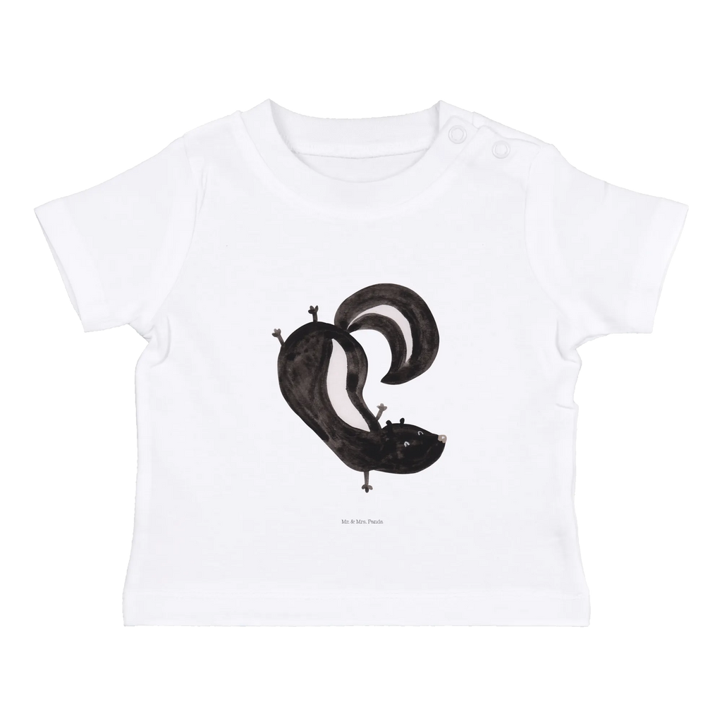 Organic Baby Shirt Stinktier Handstand Baby T-Shirt, Jungen Baby T-Shirt, Mädchen Baby T-Shirt, Shirt, Stinktier, Skunk, Wildtier, Raubtier, Stinker, Stinki, Spielplatz, verpielt, Kind