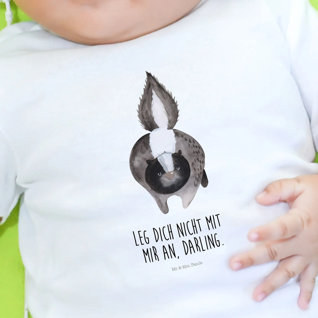 Organic Baby Shirt Stinktier Angriff Baby T-Shirt, Jungen Baby T-Shirt, Mädchen Baby T-Shirt, Shirt, Stinktier, Skunk, Wildtier, Raubtier, Stinker, Stinki, wütend, Drohung