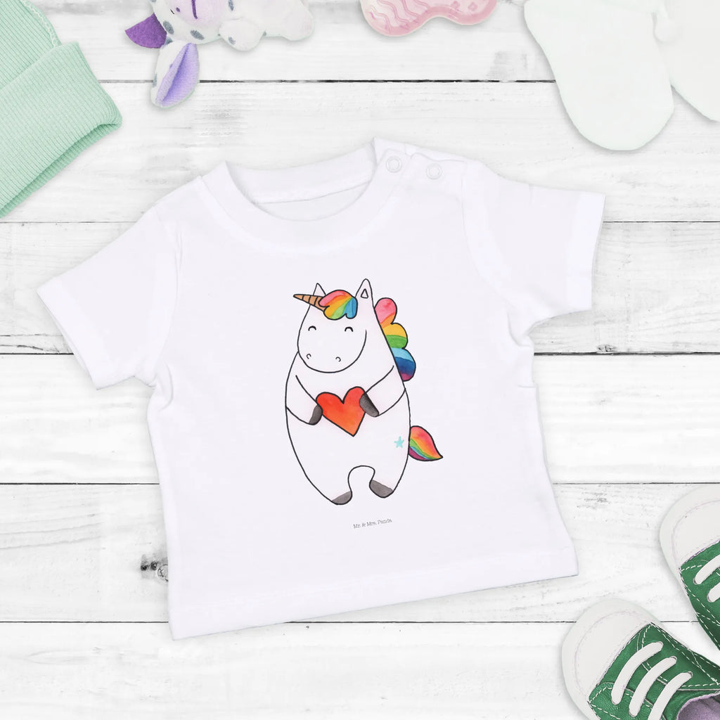 Organic Baby Shirt Einhorn Herz Baby T-Shirt, Jungen Baby T-Shirt, Mädchen Baby T-Shirt, Shirt, Einhorn, Einhörner, Einhorn Deko, Pegasus, Unicorn, Herz, schlimm, böse, witzig, lustig, Freundin, anders, bunt