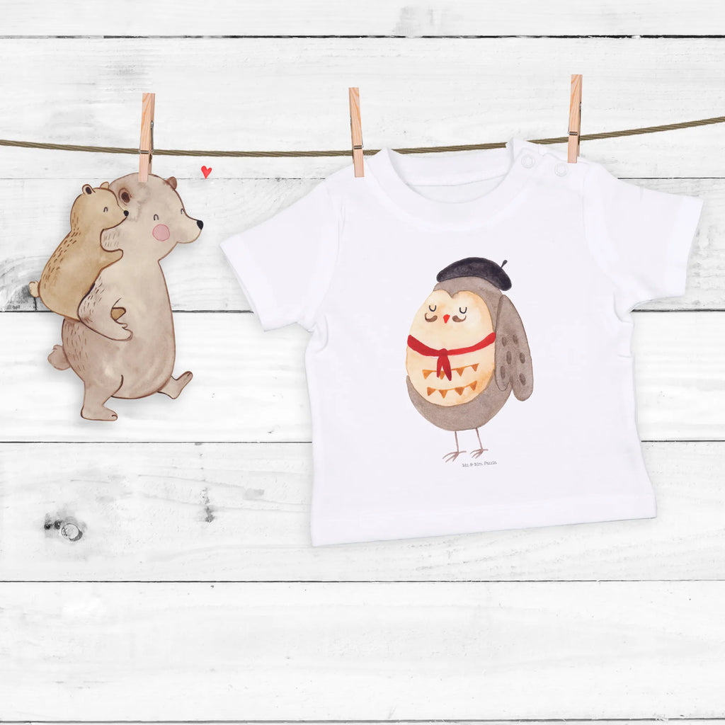 Organic Baby Shirt Eule Frankreich Baby T-Shirt, Jungen Baby T-Shirt, Mädchen Baby T-Shirt, Shirt, Eule, Eulen, Eule Deko, Owl, hibou, La vie est belle, das Leben ist schön, Spruch schön, Spruch Französisch, Frankreich