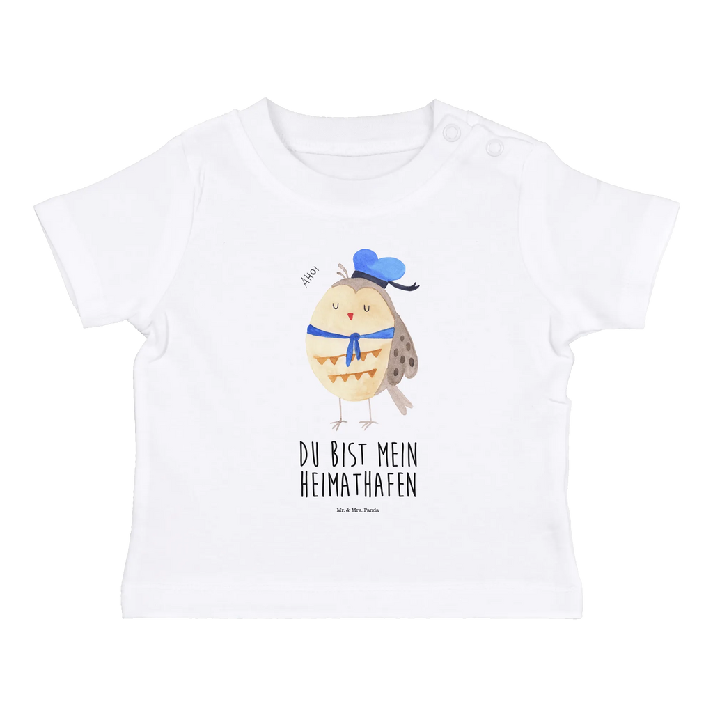 Organic Baby Shirt Eule Matrose Baby T-Shirt, Jungen Baby T-Shirt, Mädchen Baby T-Shirt, Shirt, Eule, Eule Spruch, Eule Deko, Owl, Wortspiel lustig, Matrose, Freundin, Ehe, Seefahrer, Heimathafen, Hochzeitstag Geschenk