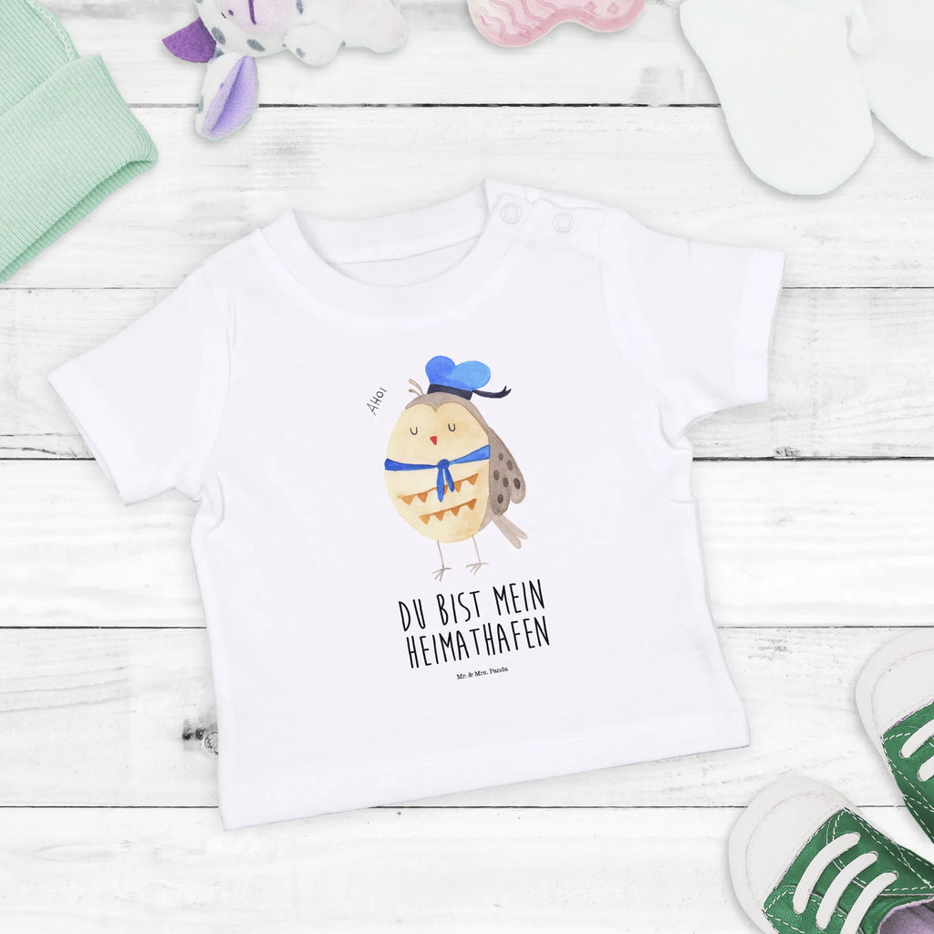 Organic Baby Shirt Eule Matrose Baby T-Shirt, Jungen Baby T-Shirt, Mädchen Baby T-Shirt, Shirt, Eule, Eule Spruch, Eule Deko, Owl, Wortspiel lustig, Matrose, Freundin, Ehe, Seefahrer, Heimathafen, Hochzeitstag Geschenk