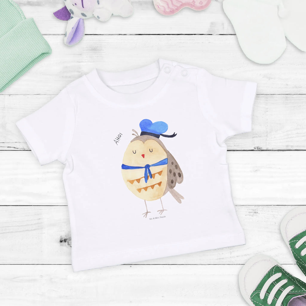 Organic Baby Shirt Eule Matrose Baby T-Shirt, Jungen Baby T-Shirt, Mädchen Baby T-Shirt, Shirt, Eule, Eule Spruch, Eule Deko, Owl, Wortspiel lustig, Matrose, Freundin, Ehe, Seefahrer, Heimathafen, Hochzeitstag Geschenk