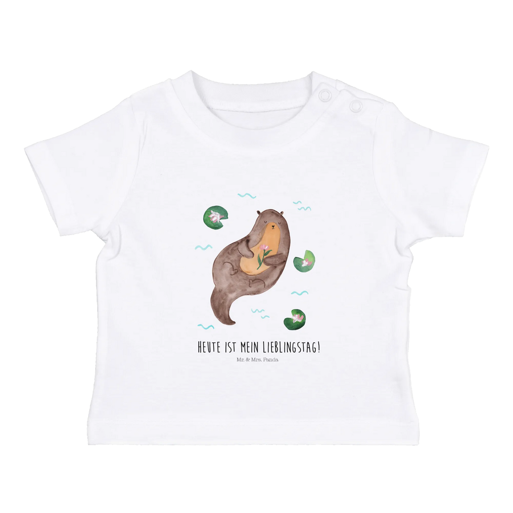 Organic Baby Shirt Otter Seerose Baby T-Shirt, Jungen Baby T-Shirt, Mädchen Baby T-Shirt, Shirt, Otter, Fischotter, Seeotter, Otter Seeotter See Otter