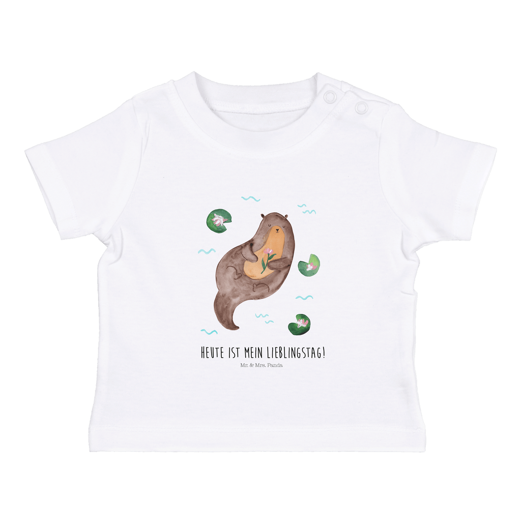 Organic Baby Shirt Otter Seerose Baby T-Shirt, Jungen Baby T-Shirt, Mädchen Baby T-Shirt, Shirt, Otter, Fischotter, Seeotter, Otter Seeotter See Otter