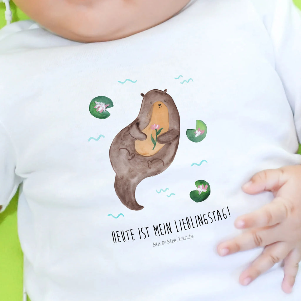 Organic Baby Shirt Otter Seerose Baby T-Shirt, Jungen Baby T-Shirt, Mädchen Baby T-Shirt, Shirt, Otter, Fischotter, Seeotter, Otter Seeotter See Otter