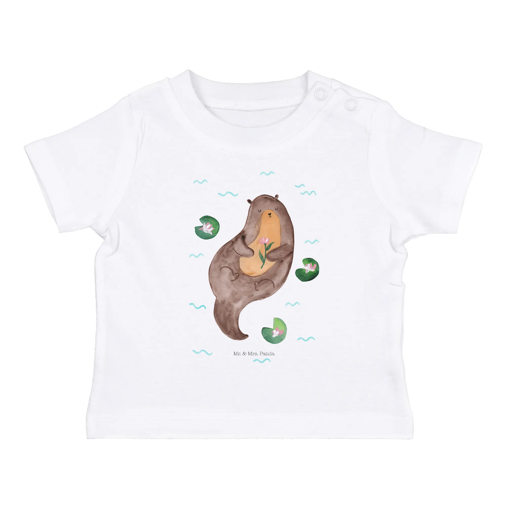 Organic Baby Shirt Otter Seerose Baby T-Shirt, Jungen Baby T-Shirt, Mädchen Baby T-Shirt, Shirt, Otter, Fischotter, Seeotter, Otter Seeotter See Otter