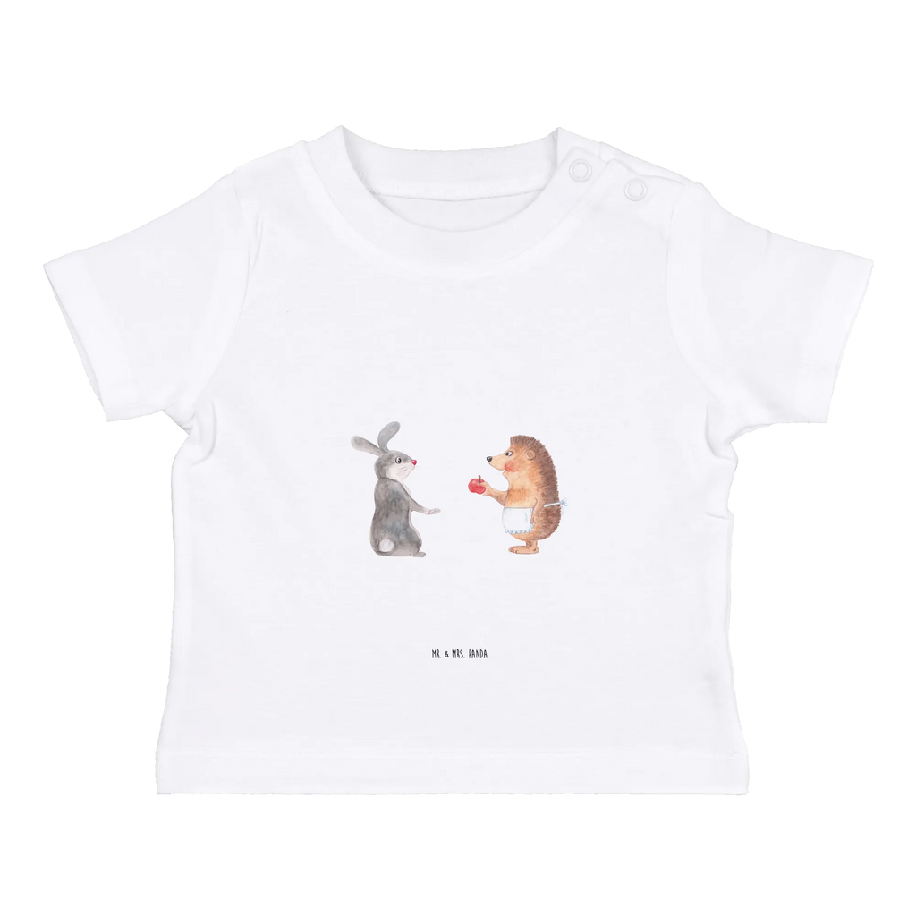 Organic Baby Shirt Hase Igel Baby T-Shirt, Jungen Baby T-Shirt, Mädchen Baby T-Shirt, Shirt, Tiermotive, Gute Laune, lustige Sprüche, Tiere, Igel und Hase, Igel, Hase, Liebe Spruch, Liebeskummer Geschenk, Herzschmerz, Trösten, Trennungsschmerz, Spruch romantisch