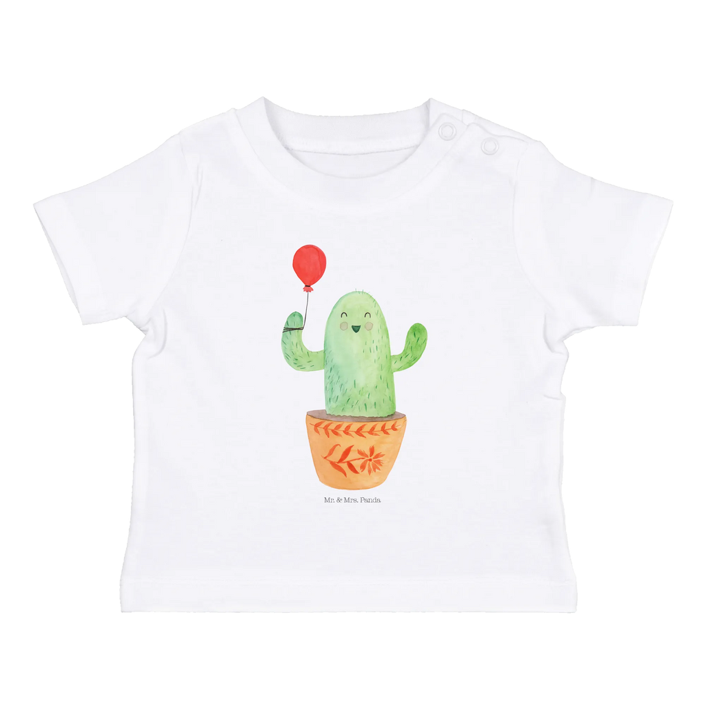 Organic Baby Shirt Kaktus Luftballon Baby T-Shirt, Jungen Baby T-Shirt, Mädchen Baby T-Shirt, Shirt, Kaktus, Kakteen, Luftballon, Neustart, Freude, Büro, Stress, Büroalltag, Freundin, Freund, Ausbildung, Prüfung