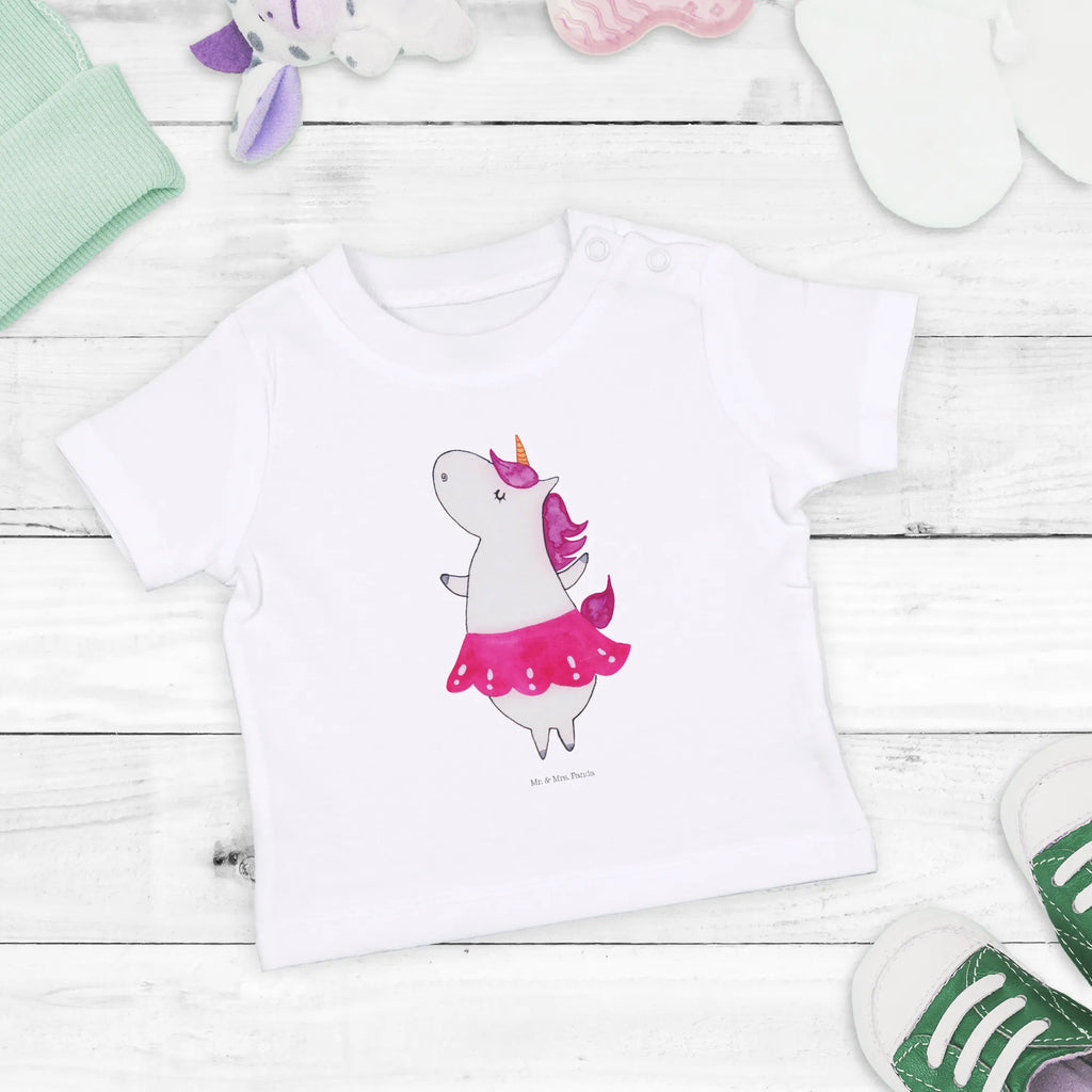 Organic Baby Shirt Einhorn Ballerina Baby T-Shirt, Jungen Baby T-Shirt, Mädchen Baby T-Shirt, Shirt, Einhorn, Einhörner, Einhorn Deko, Pegasus, Unicorn, Tanzen, Ballerina, Party, Wohnung, Spaß, Feiern, Geburtstag, Tänzerin, Lebenslust, Lebensfreude