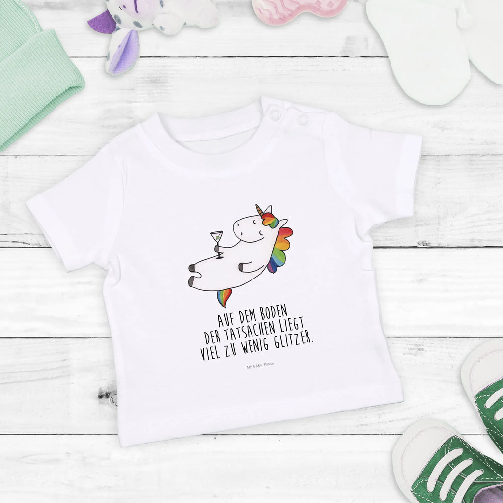 Organic Baby Shirt Einhorn Cocktail Baby T-Shirt, Jungen Baby T-Shirt, Mädchen Baby T-Shirt, Shirt, Einhorn, Einhörner, Einhorn Deko, Pegasus, Unicorn, Party, Spaß, Feiern, Caipirinha, Rum, Cuba Libre, Sekt, Freundin, Geburtstag, lustig, witzig, Spruch, Glitzer