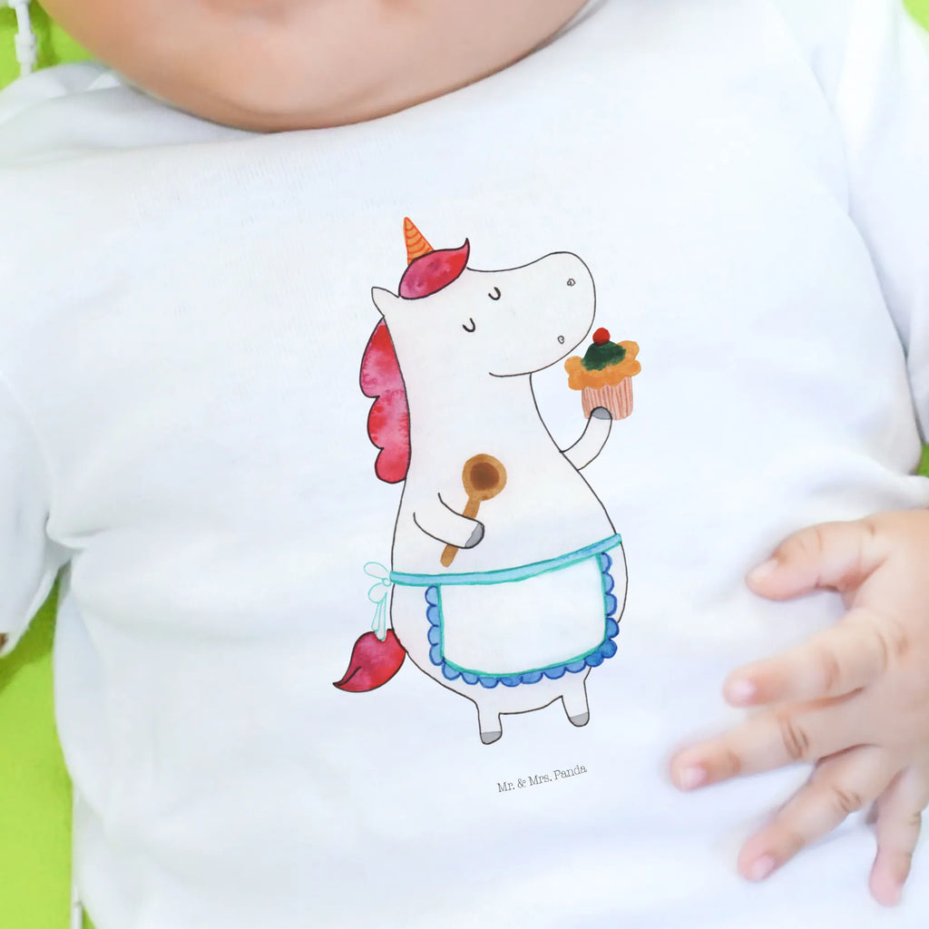 Organic Baby Shirt Einhorn Küche Baby T-Shirt, Jungen Baby T-Shirt, Mädchen Baby T-Shirt, Shirt, Einhorn, Einhörner, Einhorn Deko, Pegasus, Unicorn, backen, Muffin, Motivation, Träumer, träumen, Bäckerin, Hobbykoch, Koch, Torte, Kuchen