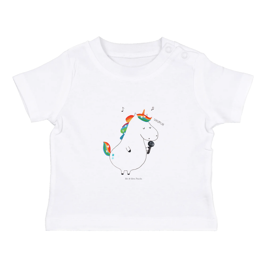 Organic Baby Shirt Einhorn Sänger Baby T-Shirt, Jungen Baby T-Shirt, Mädchen Baby T-Shirt, Shirt, Einhorn, Einhörner, Einhorn Deko, Unicorn, Glitzer, Konfetti, Party, Geburtstag, Feier, Fest, Disco, Sängerin, Sänger, Freundin