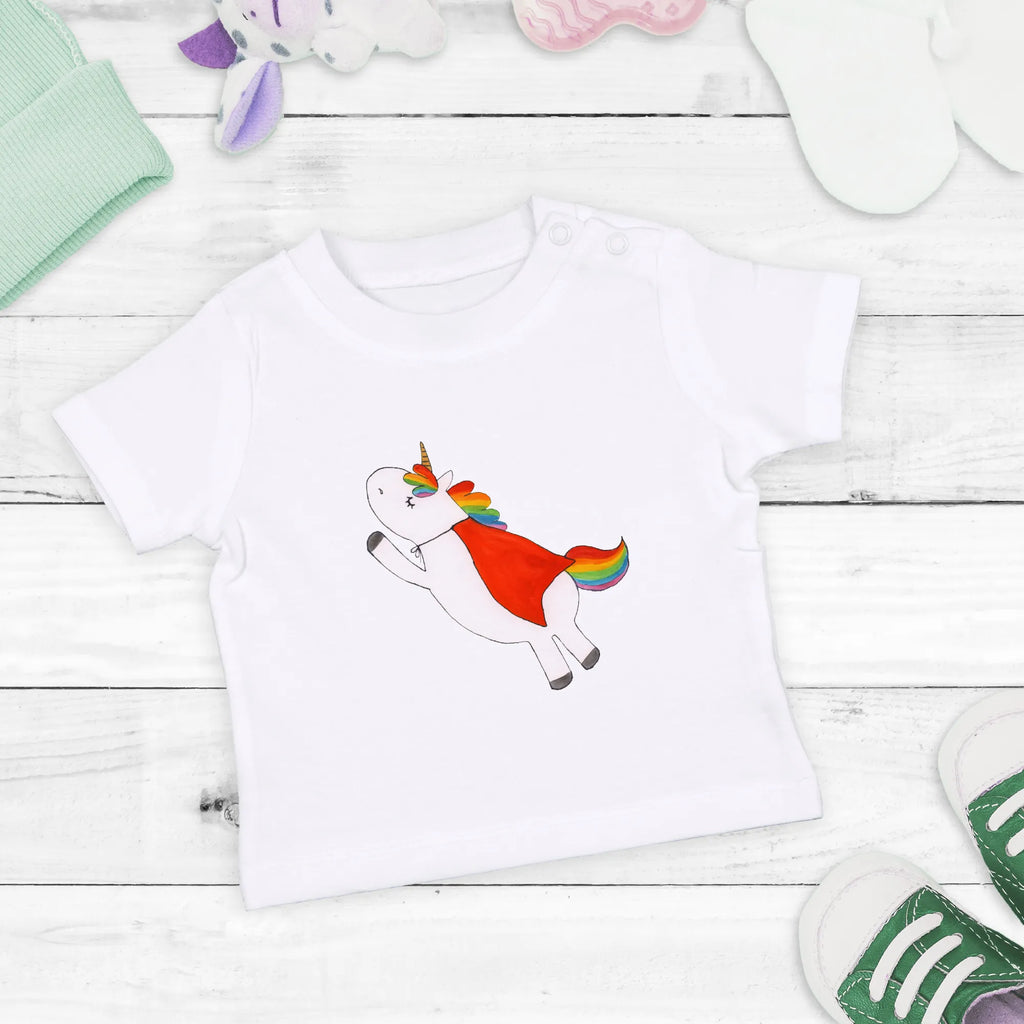 Organic Baby Shirt Einhorn Super Baby T-Shirt, Jungen Baby T-Shirt, Mädchen Baby T-Shirt, Shirt, Einhorn, Einhörner, Einhorn Deko, Pegasus, Unicorn, Traummann, Superheld, Held, Freundin, Geschenk, Girl, Mädchen