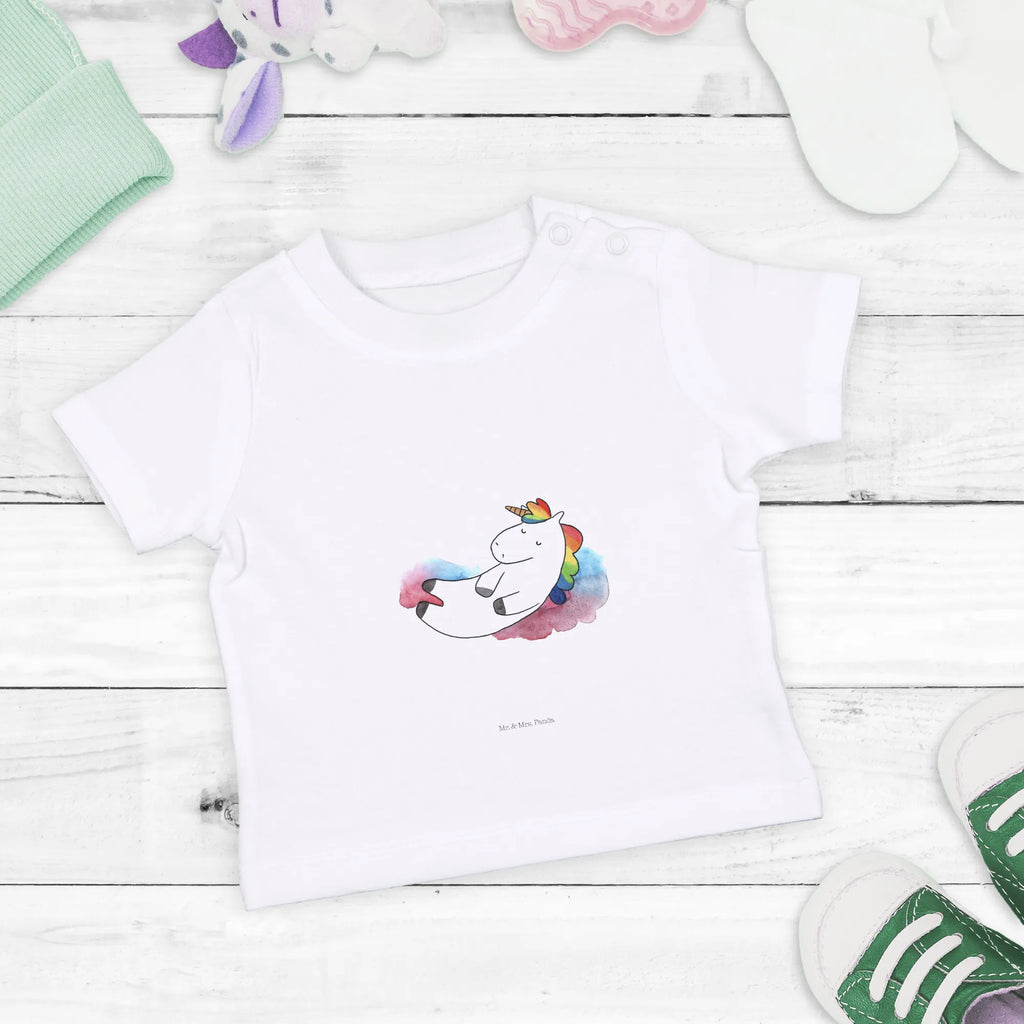 Organic Baby Shirt Einhorn Wolke 7 Baby T-Shirt, Jungen Baby T-Shirt, Mädchen Baby T-Shirt, Shirt, Einhorn, Einhörner, Einhorn Deko, Unicorn, verliebt, Menschen, witzig, lustig, Geschenk, Glaube, Realität, Lächeln