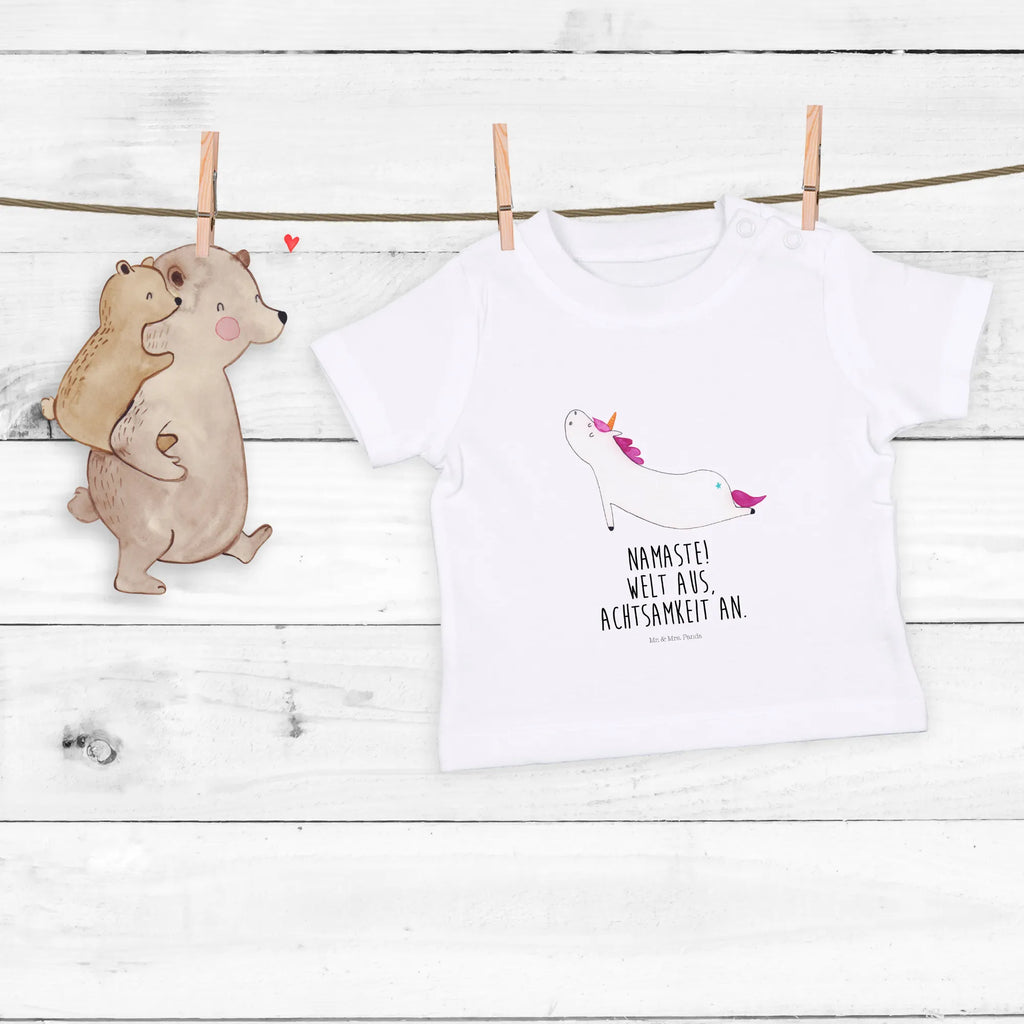 Organic Baby Shirt Einhorn Yoga Baby T-Shirt, Jungen Baby T-Shirt, Mädchen Baby T-Shirt, Shirt, Einhorn, Einhörner, Einhorn Deko, Pegasus, Unicorn, Yoga, Namaste, Achtsamkeit, Entspannung, Joga, Yogamatte, Sport, lustig, witzig, süß