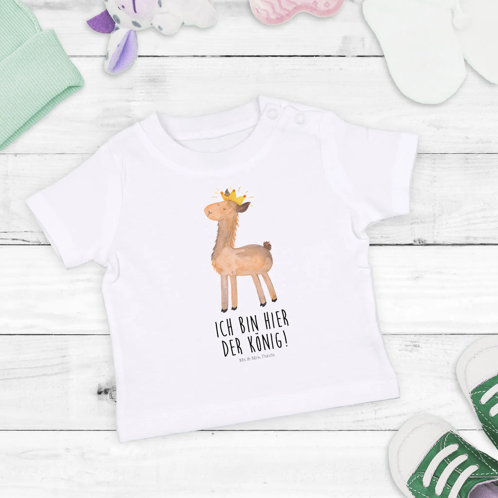 Organic Baby Shirt Lama König Baby T-Shirt, Jungen Baby T-Shirt, Mädchen Baby T-Shirt, Shirt, Lama, Alpaka, Lamas, König, Königin, Freundin, Mama, Papa, Büro Kollege, Kollegin, Chef, Vorgesetzter, Abi, Abitur