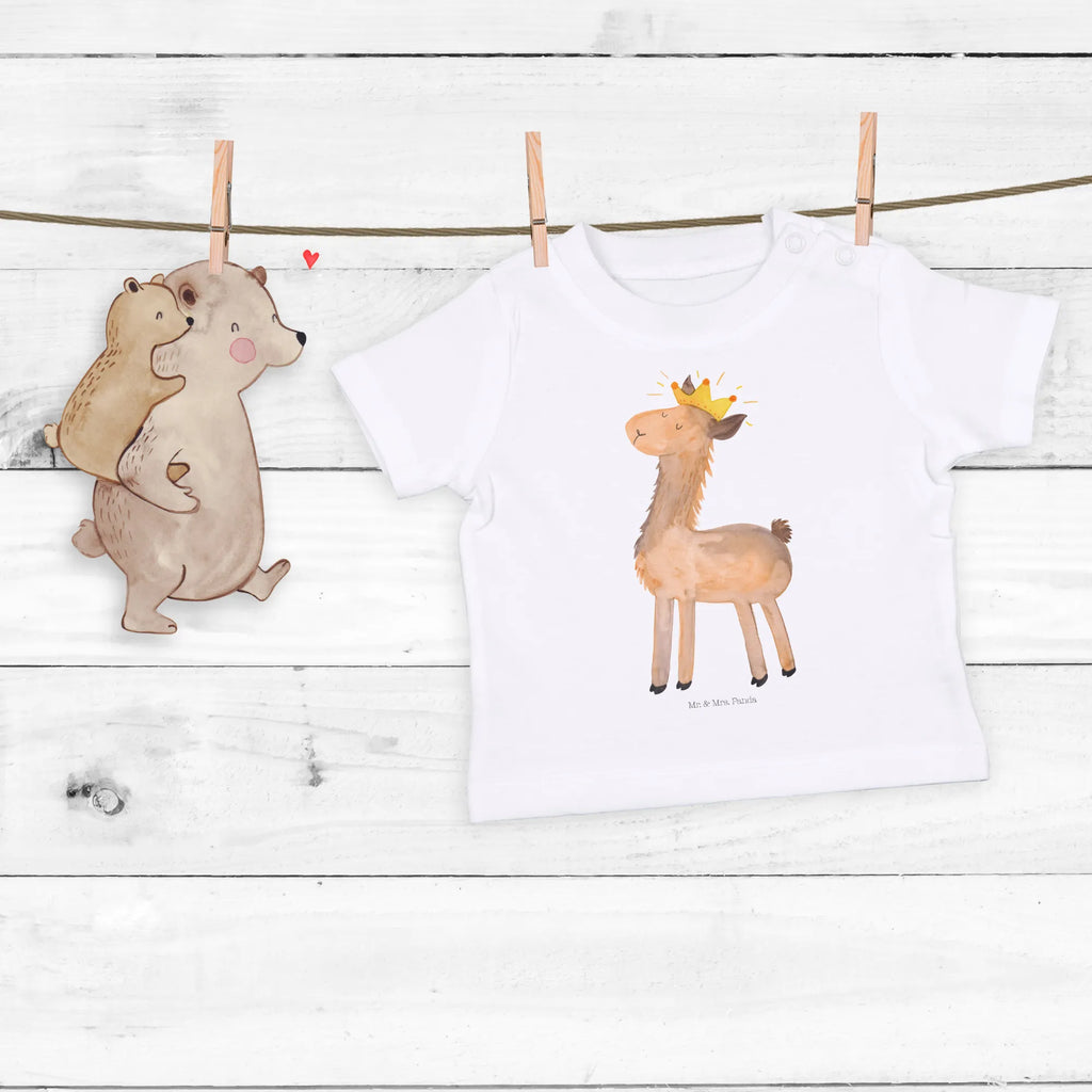 Organic Baby Shirt Lama König Baby T-Shirt, Jungen Baby T-Shirt, Mädchen Baby T-Shirt, Shirt, Lama, Alpaka, Lamas, König, Königin, Freundin, Mama, Papa, Büro Kollege, Kollegin, Chef, Vorgesetzter, Abi, Abitur