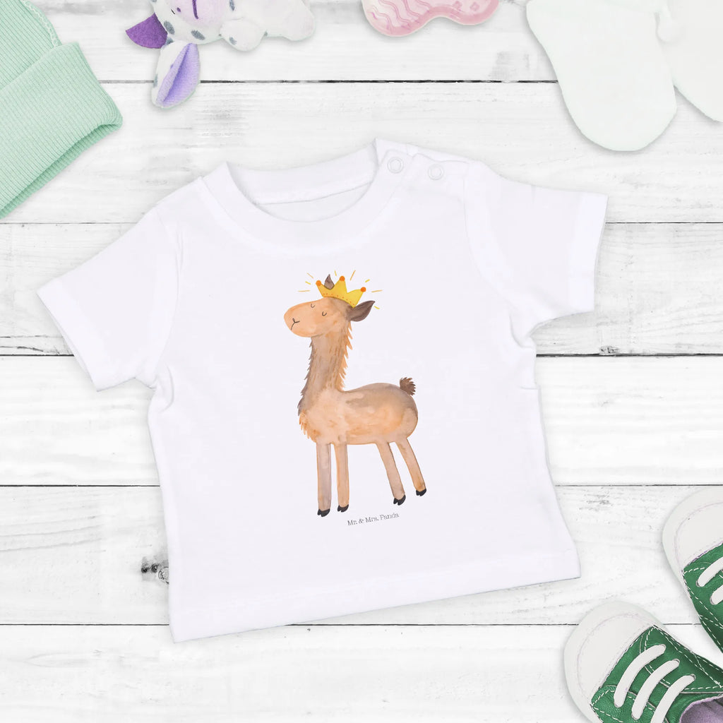 Organic Baby Shirt Lama König Baby T-Shirt, Jungen Baby T-Shirt, Mädchen Baby T-Shirt, Shirt, Lama, Alpaka, Lamas, König, Königin, Freundin, Mama, Papa, Büro Kollege, Kollegin, Chef, Vorgesetzter, Abi, Abitur