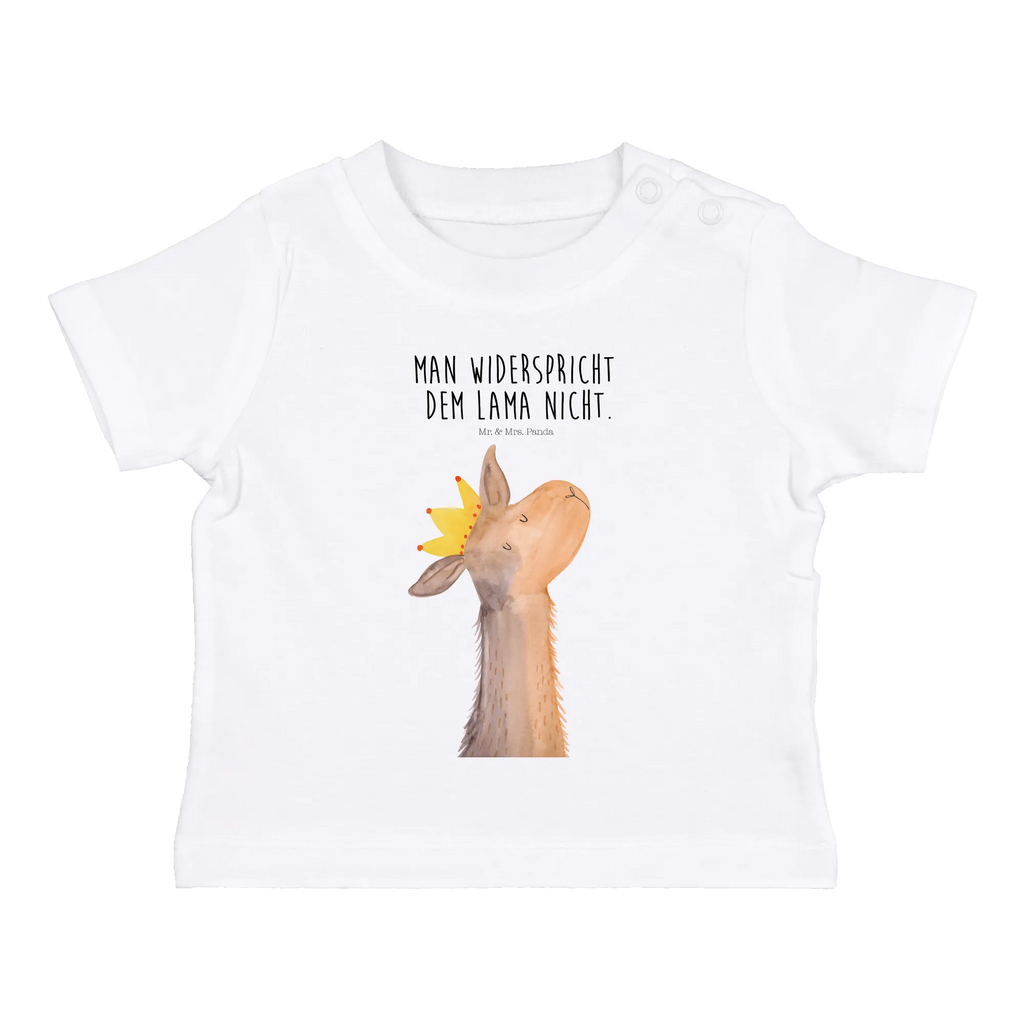 Organic Baby Shirt Lamakopf König Baby T-Shirt, Jungen Baby T-Shirt, Mädchen Baby T-Shirt, Shirt, Lama, Alpaka, Lamas, König, Königin, Freundin, Mama, Papa, Büro Kollege, Kollegin, Chef, Vorgesetzter, Abi, Abitur