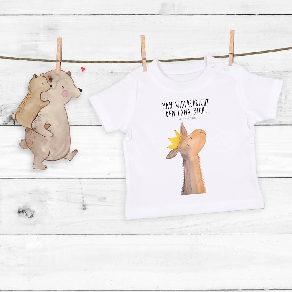 Organic Baby Shirt Lamakopf König Baby T-Shirt, Jungen Baby T-Shirt, Mädchen Baby T-Shirt, Shirt, Lama, Alpaka, Lamas, König, Königin, Freundin, Mama, Papa, Büro Kollege, Kollegin, Chef, Vorgesetzter, Abi, Abitur