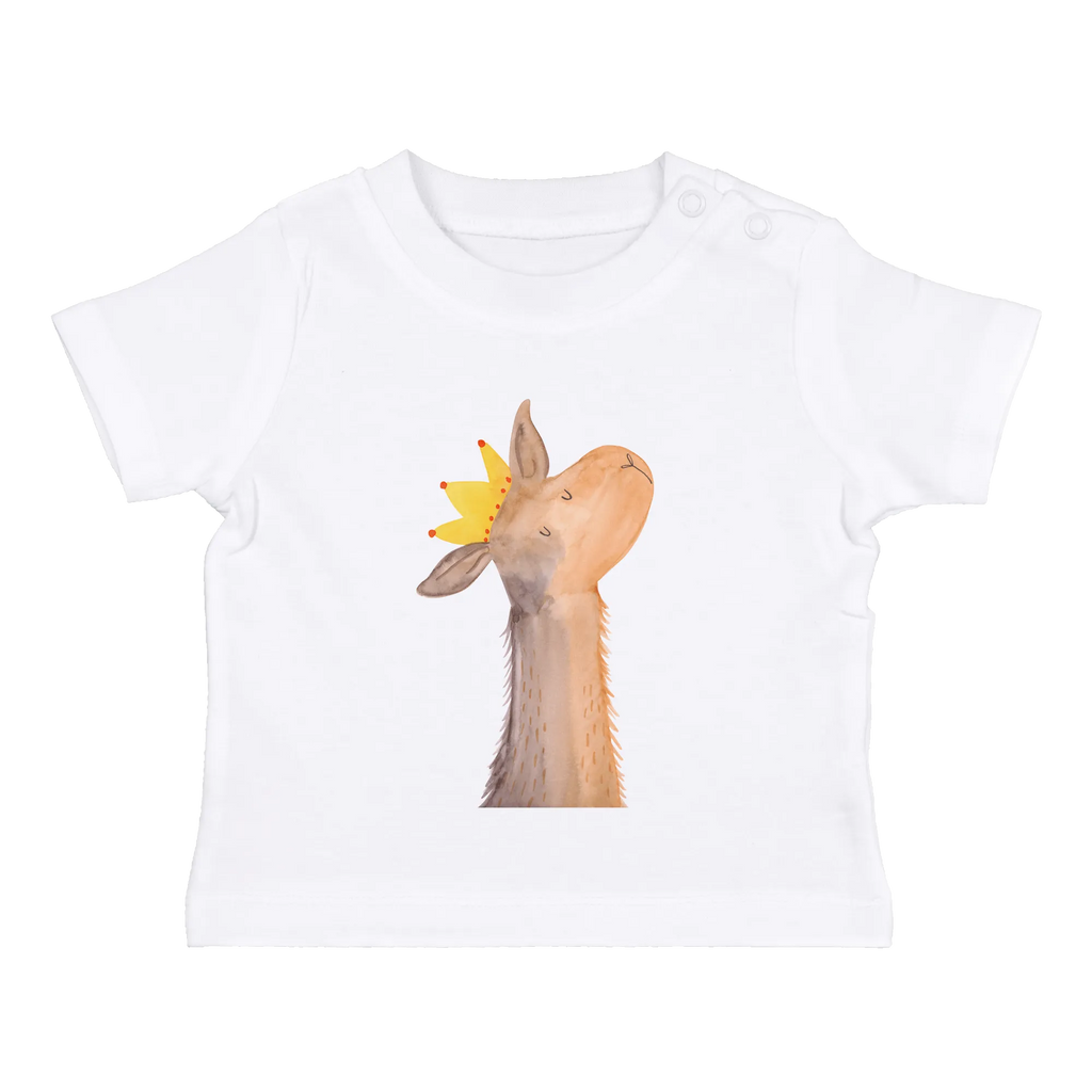 Organic Baby Shirt Lamakopf König Baby T-Shirt, Jungen Baby T-Shirt, Mädchen Baby T-Shirt, Shirt, Lama, Alpaka, Lamas, König, Königin, Freundin, Mama, Papa, Büro Kollege, Kollegin, Chef, Vorgesetzter, Abi, Abitur