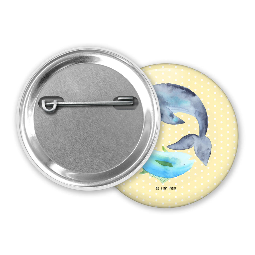 Button Walfisch & Thunfisch 50mm Button, Button, Pin, Anstecknadel, Tiermotive, Gute Laune, lustige Sprüche, Tiere, Wal, Wahl, Tunfisch, Wortwitz lustig, Spruch lustig, Flachwitz, Witz, Spruch des Tages, Flachwitz Geschenk