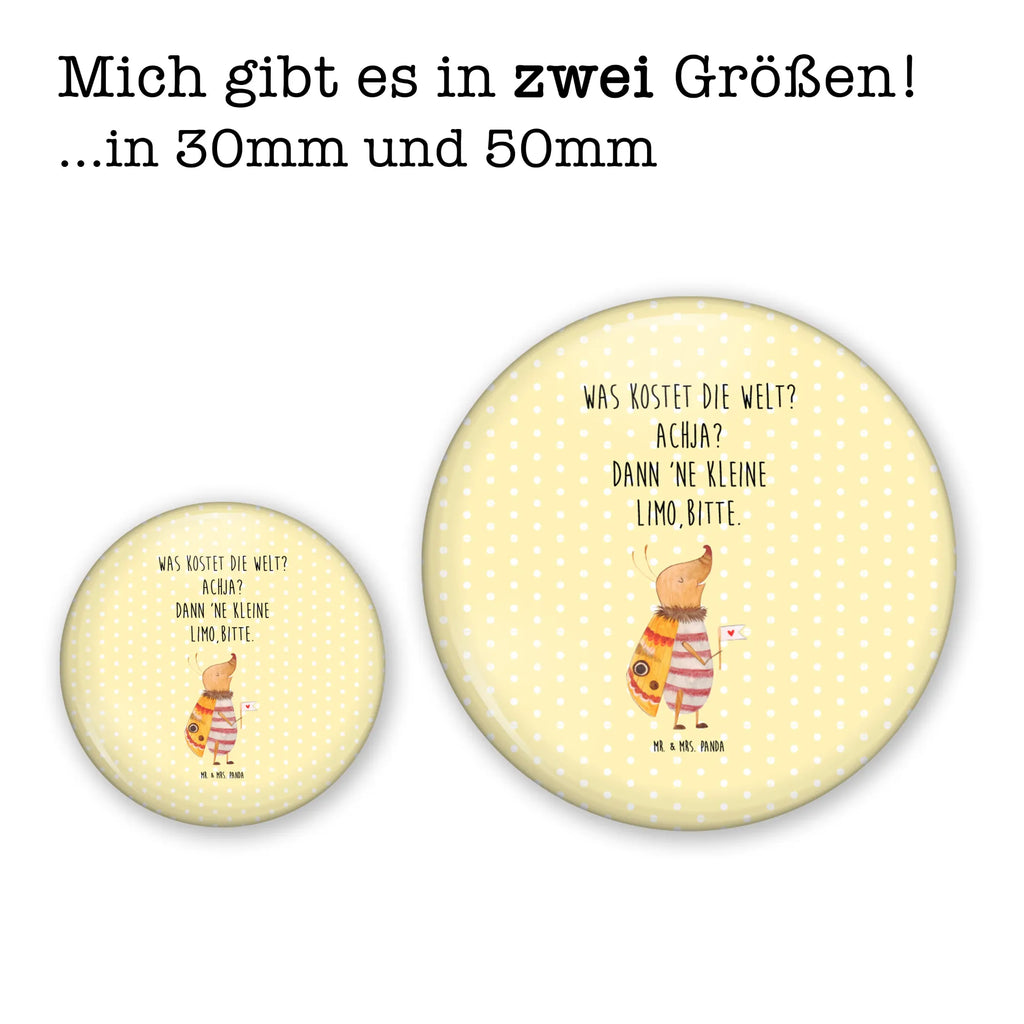 Button Nachtfalter mit Fähnchen 50mm Button, Button, Pin, Anstecknadel, Tiermotive, Gute Laune, lustige Sprüche, Tiere, Nachtfalter, Käfer, Spruch lustig, Spruch witzig, süß, niedlich, Küche Deko, Was kostet die Welt