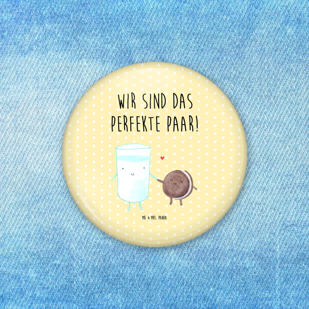 Button Milch & Keks 50mm Button, Button, Pin, Anstecknadel, Tiermotive, Gute Laune, lustige Sprüche, Tiere, Milk, Cookie, Milch, Keks, Kekse, Kaffee, Einladung Frühstück, Motiv süß, romantisch, perfektes Paar