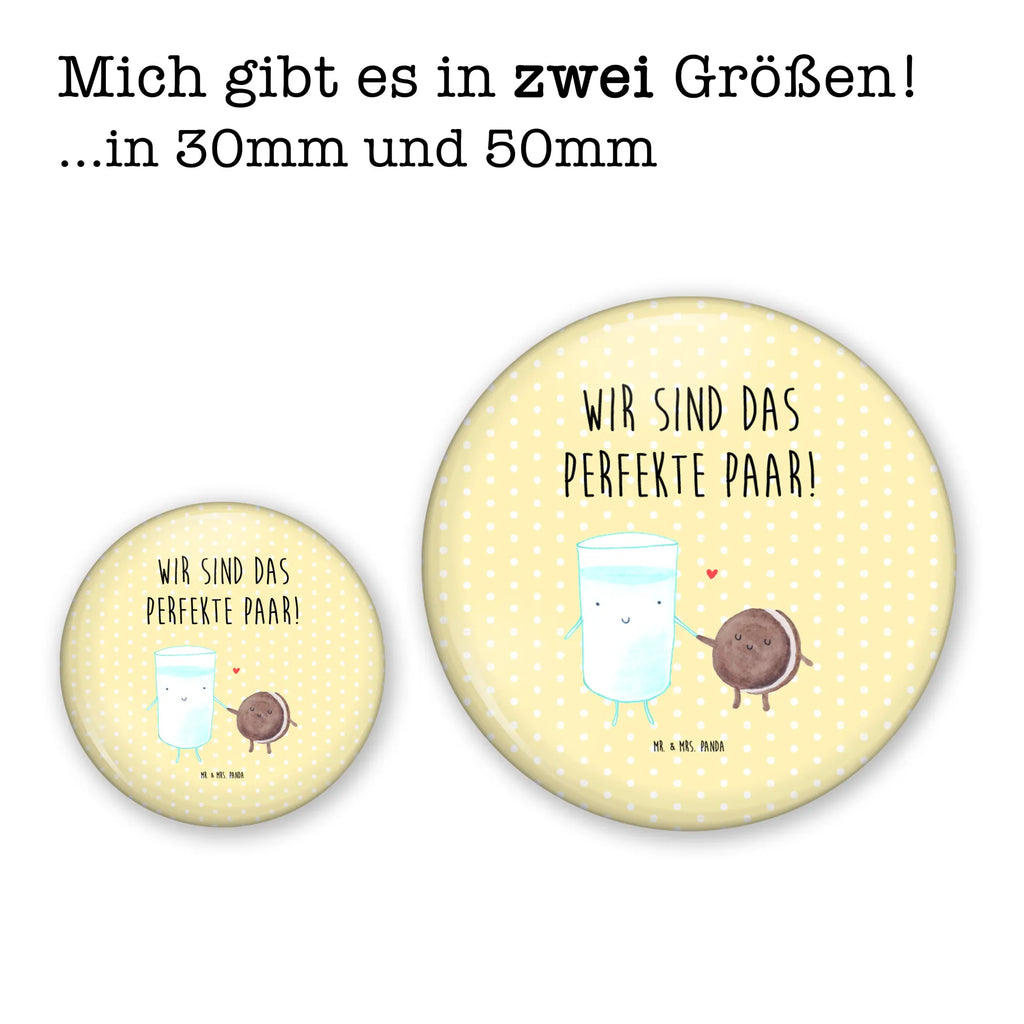 Button Milch & Keks 50mm Button, Button, Pin, Anstecknadel, Tiermotive, Gute Laune, lustige Sprüche, Tiere, Milk, Cookie, Milch, Keks, Kekse, Kaffee, Einladung Frühstück, Motiv süß, romantisch, perfektes Paar