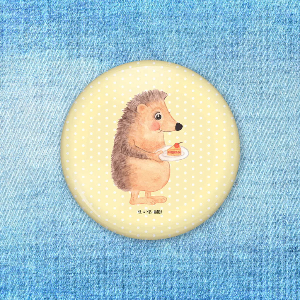 Button Igel mit Kuchenstück 50mm Button, Button, Pin, Anstecknadel, Tiermotive, Gute Laune, lustige Sprüche, Tiere, Igel, Essen Spruch, Kuchen, Backen Geschenk, Kuchen backen, Einladung Party, Geburtstagskuchen, Torte