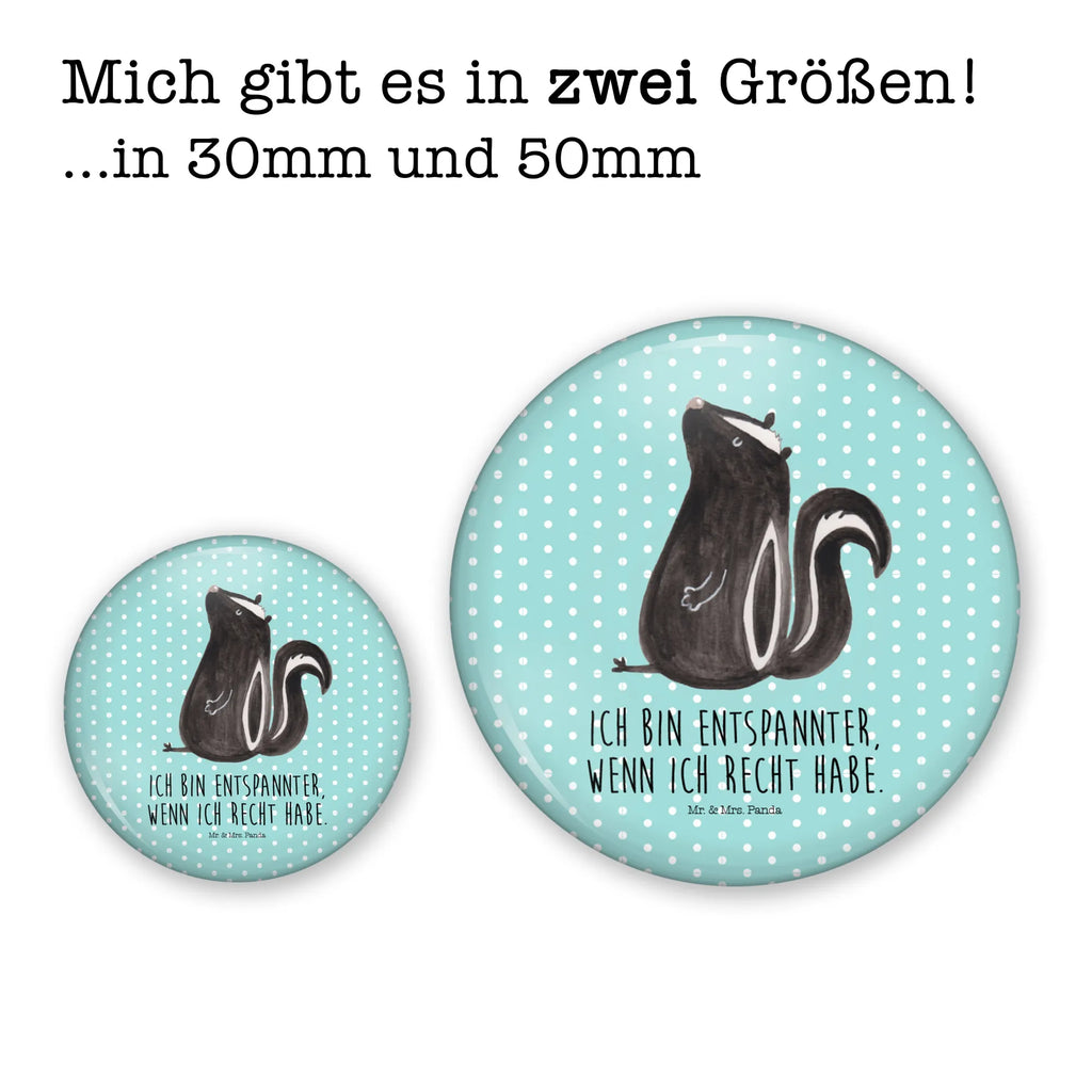 Button Stinktier sitzend 50mm Button, Button, Pin, Anstecknadel, Stinktier, Skunk, Wildtier, Raubtier, Stinker, Stinki, Spruch, Büro, Recht, Besserwisser