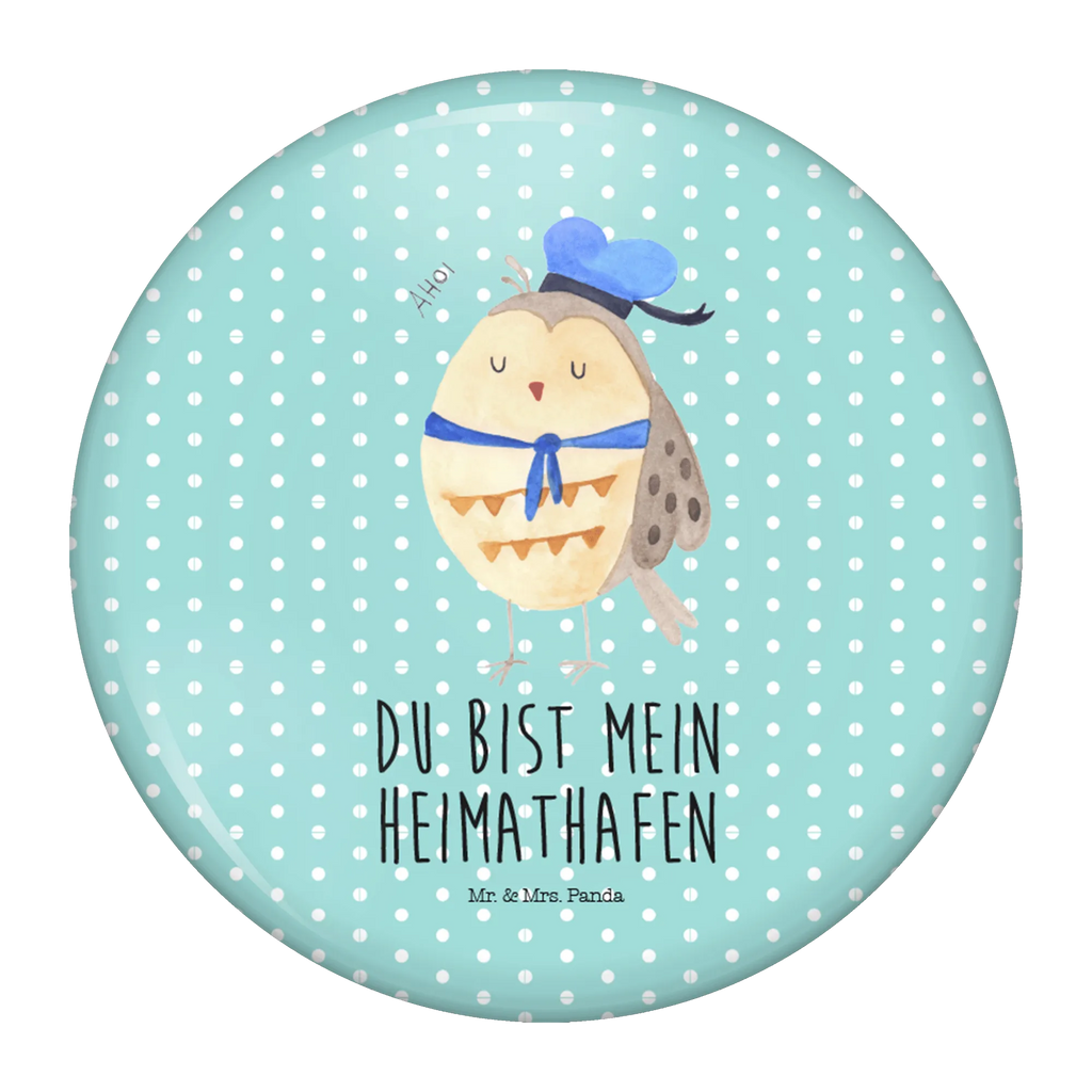 Button Eule Matrosen 50mm Button, Button, Pin, Anstecknadel, Eule, Eule Spruch, Eule Deko, Owl, Wortspiel lustig, Matrose, Freundin, Ehe, Seefahrer, Heimathafen, Hochzeitstag Geschenk