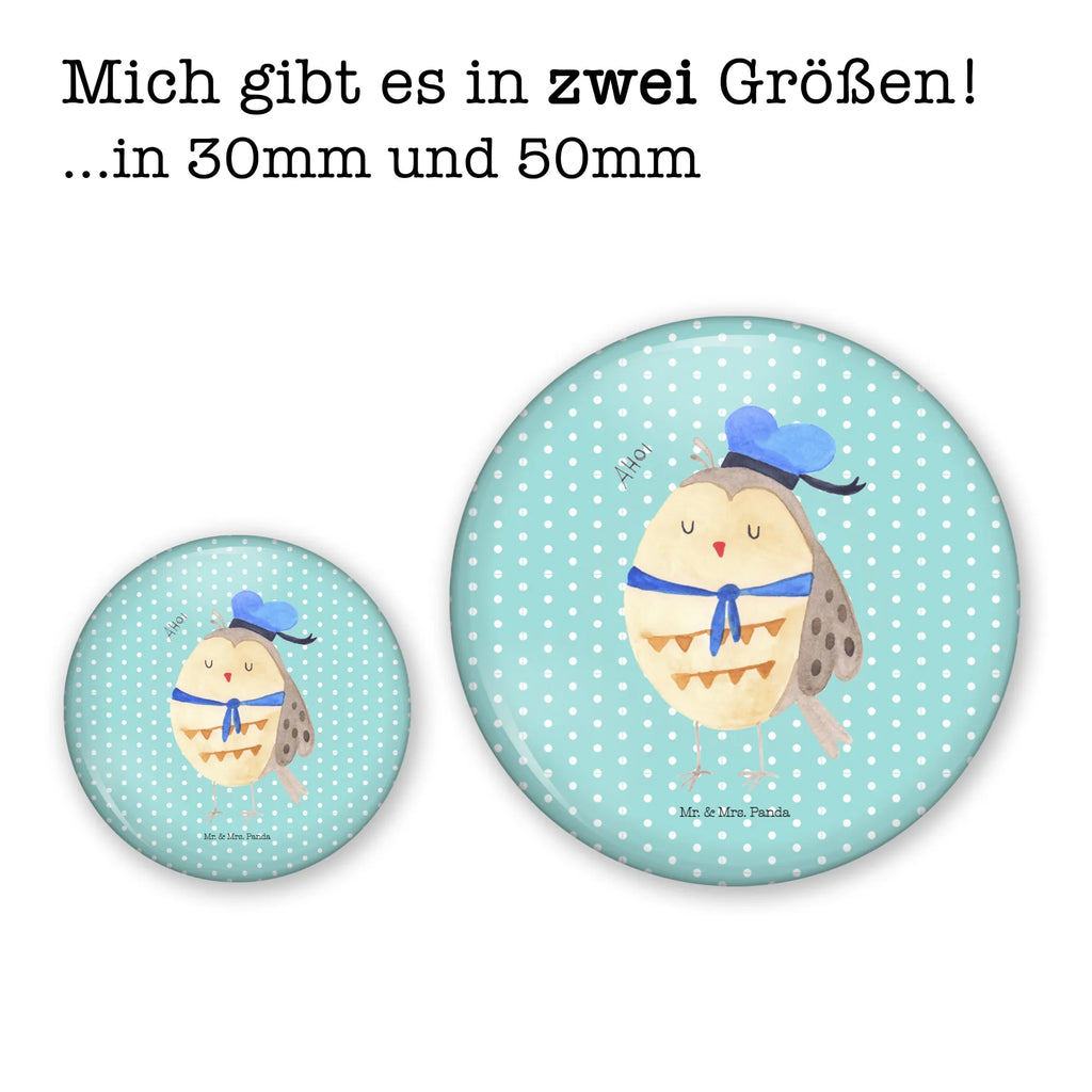 Button Eule Matrosen 50mm Button, Button, Pin, Anstecknadel, Eule, Eule Spruch, Eule Deko, Owl, Wortspiel lustig, Matrose, Freundin, Ehe, Seefahrer, Heimathafen, Hochzeitstag Geschenk