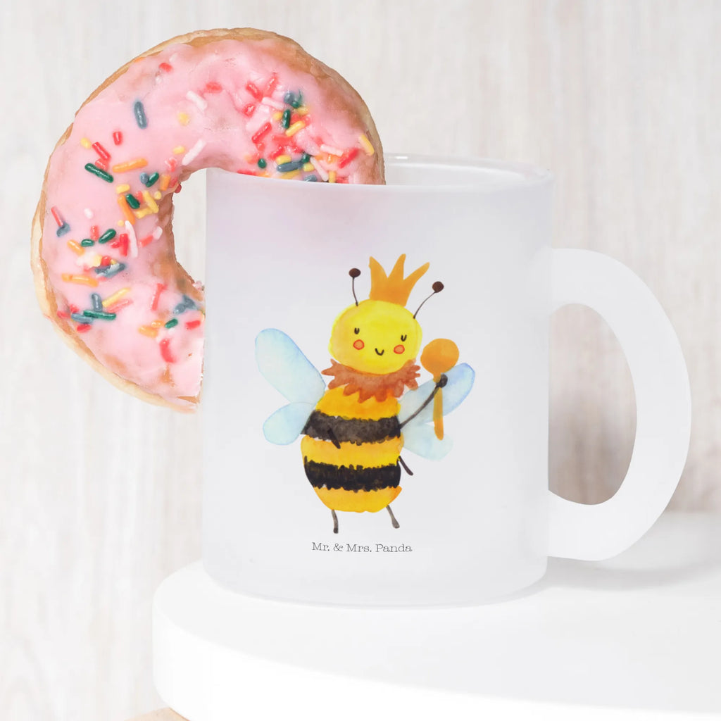 Teetasse Biene König Teetasse, Teeglas, Teebecher, Tasse mit Henkel, Tasse, Glas Teetasse, Teetasse aus Glas, Biene, Wespe, Hummel