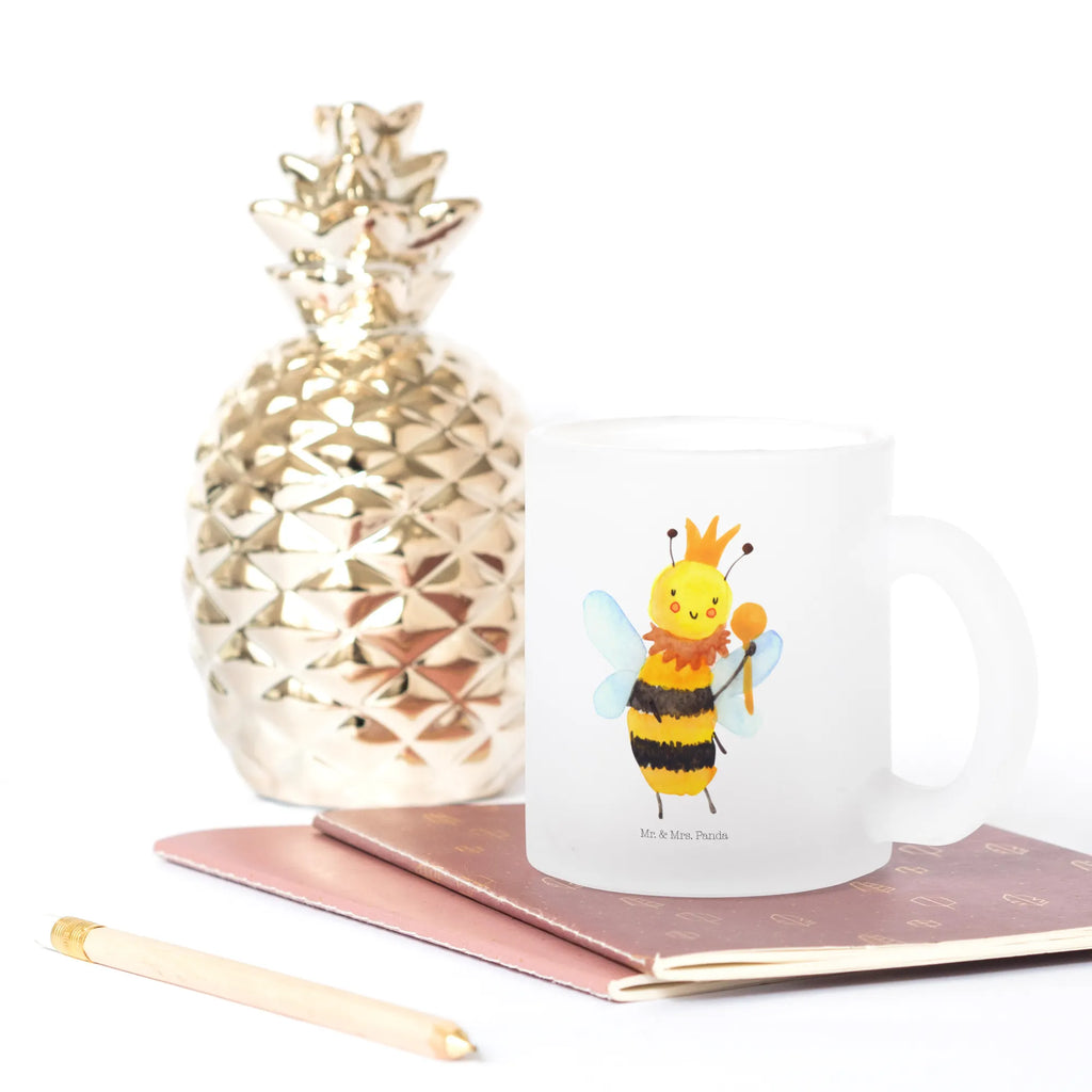 Teetasse Biene König Teetasse, Teeglas, Teebecher, Tasse mit Henkel, Tasse, Glas Teetasse, Teetasse aus Glas, Biene, Wespe, Hummel