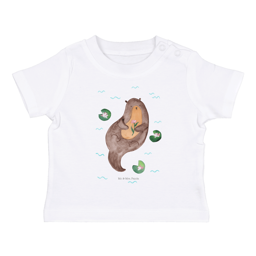 Organic Baby Shirt Otter Seerose Baby T-Shirt, Jungen Baby T-Shirt, Mädchen Baby T-Shirt, Shirt, Otter, Fischotter, Seeotter, Otter Seeotter See Otter